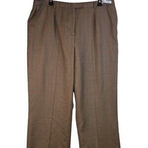 Pendleton 90s 18 Wool Trousers Tailored Wide Leg Plaid Pleated High Rise Vintage